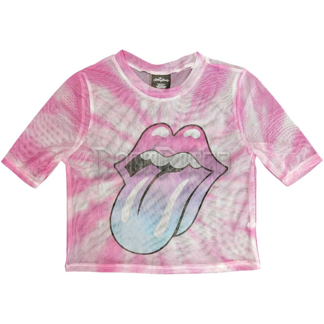 The Rolling Stones - Pink Gradient Tongue - női crop top - RSMCT215LW