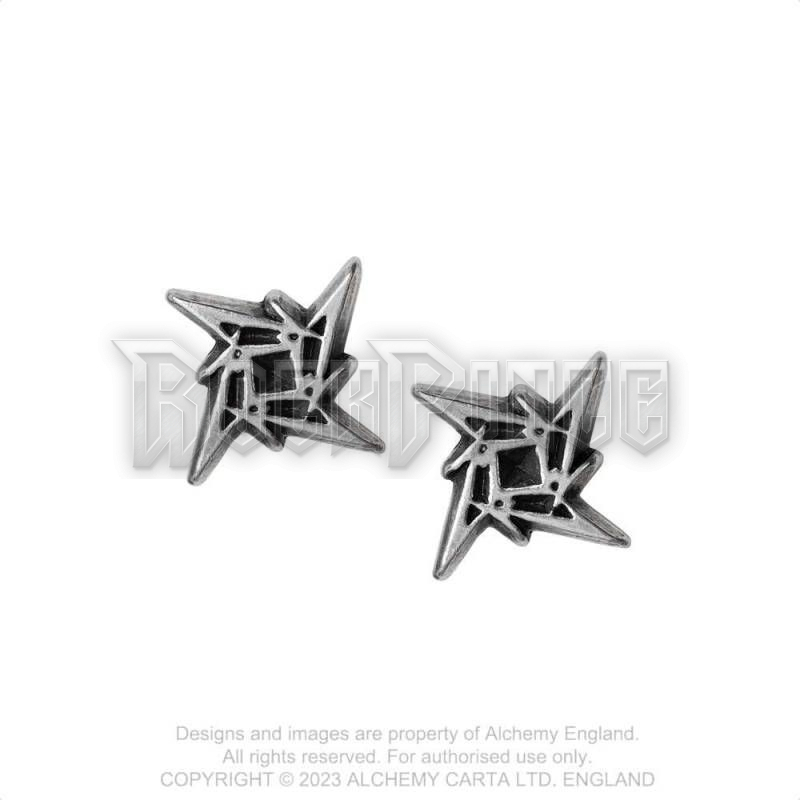 Alchemy - Metallica: Ninja Star Logo - fülbevaló PE17