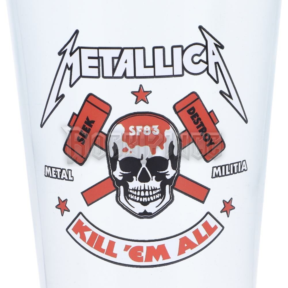 Metallica Glassware - Kill Em All Metallica - ÜVEGPOHÁR - B6025V2