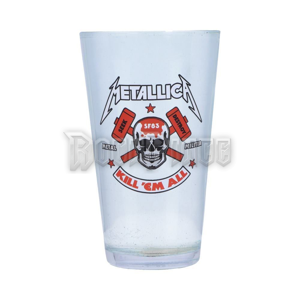 Metallica Glassware - Kill Em All Metallica - ÜVEGPOHÁR - B6025V2