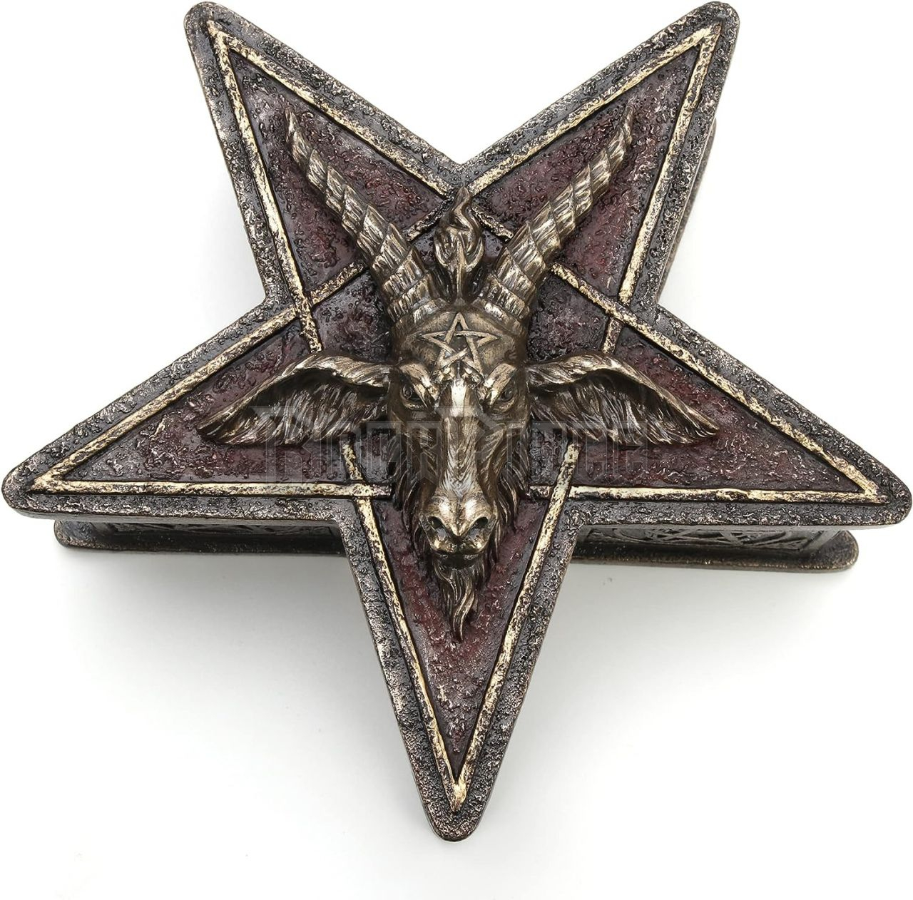 Baphomet Pentagram formájú bronz bevonatú gyanta csecsebecsedoboz - 708-897