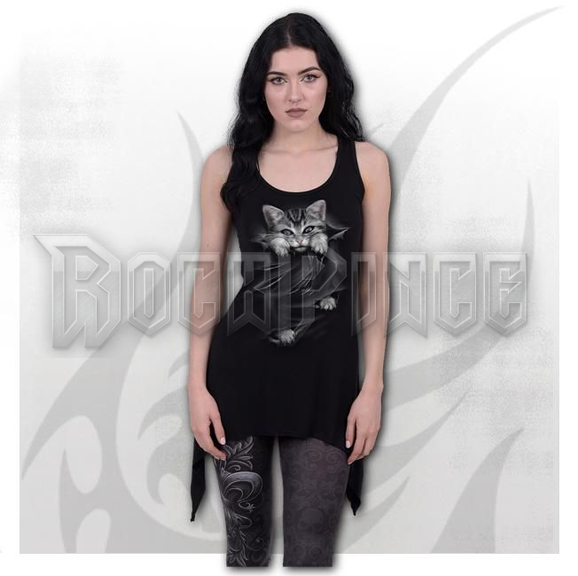 BRIGHT EYES - Goth Bottom Camisole Dress Black - F011F105