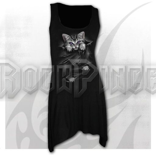 BRIGHT EYES - Goth Bottom Camisole Dress Black - F011F105