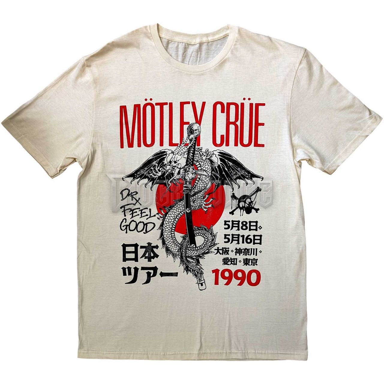 Mötley Crüe - Dr. Feelgood Japanese Tour '90 - unisex póló - MOTTEE53MNAT