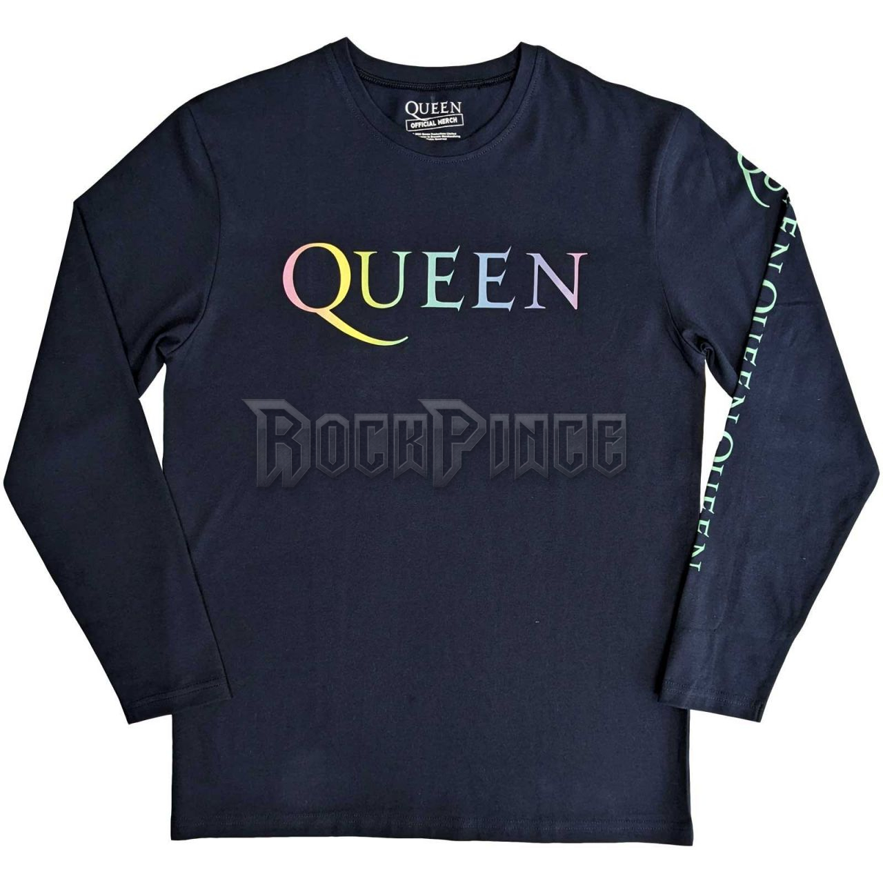 Queen - Rainbow Crest - unisex hosszú ujjú póló - QULST97MD