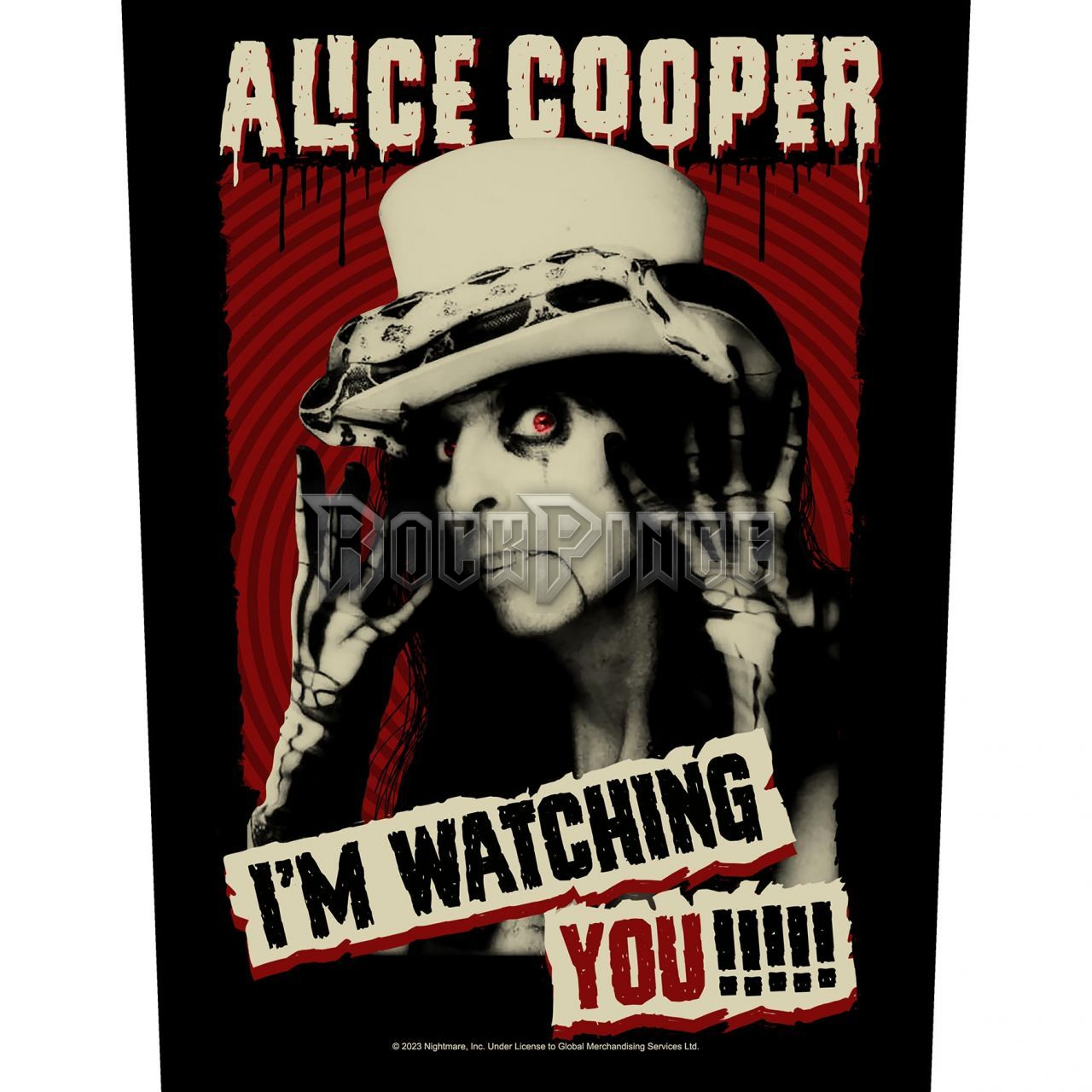 ALICE COOPER - I'M WATCHING YOU - hátfelvarró - BP1257