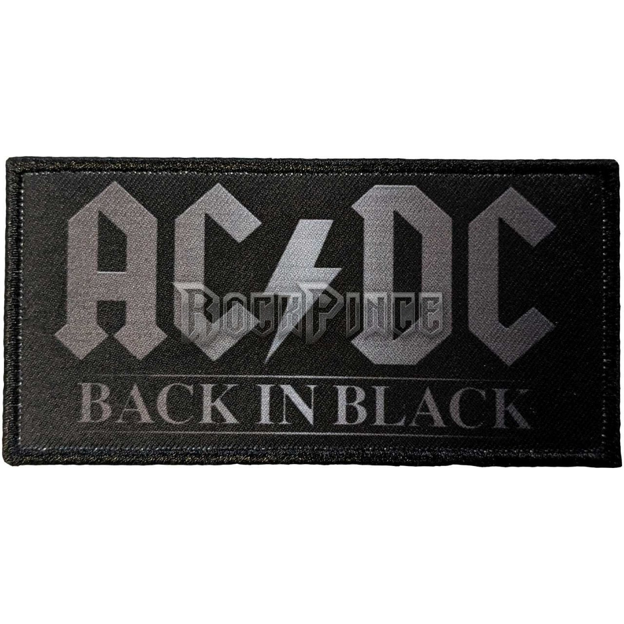AC/DC - Back In Black - kisfelvarró - ACDCPAT18