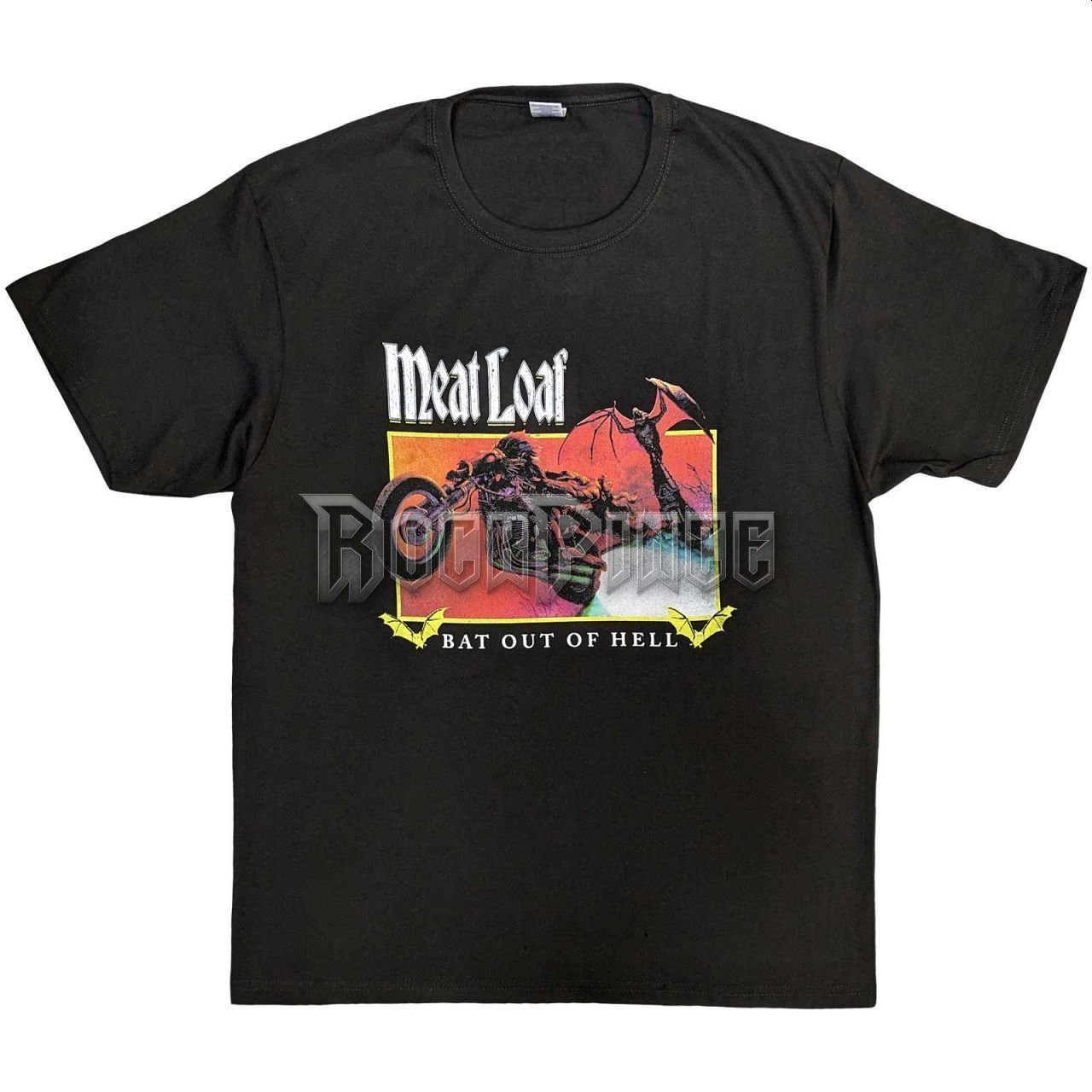 Meat Loaf - Bat Out Of Hell Rectangle - unisex póló - MEATTS08MC - TDM
