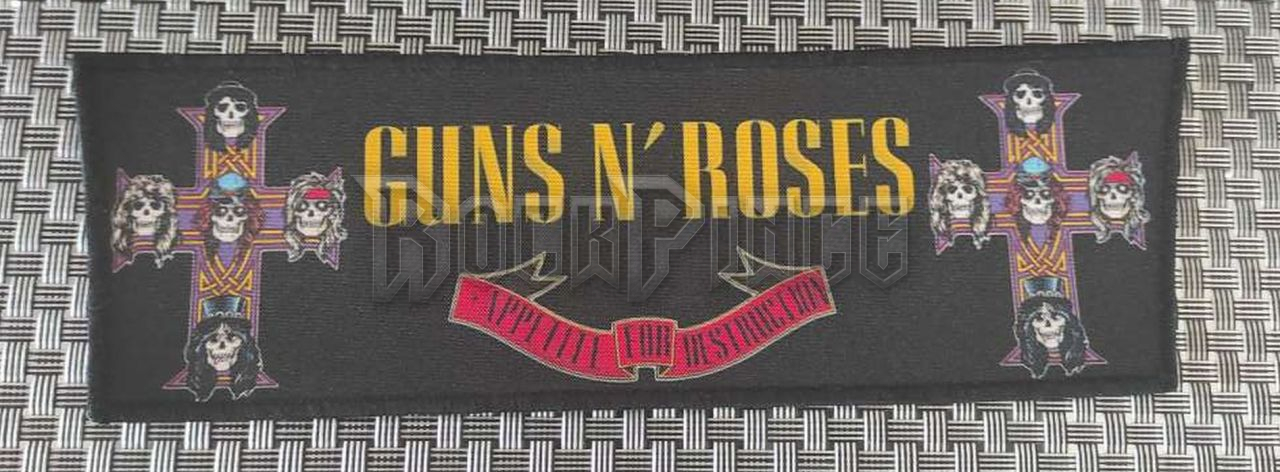 GUNS N' ROSES - APPETITE - Superstrip Back Patch - HÁTFELVARRÓ - 27 x 8,5 cm