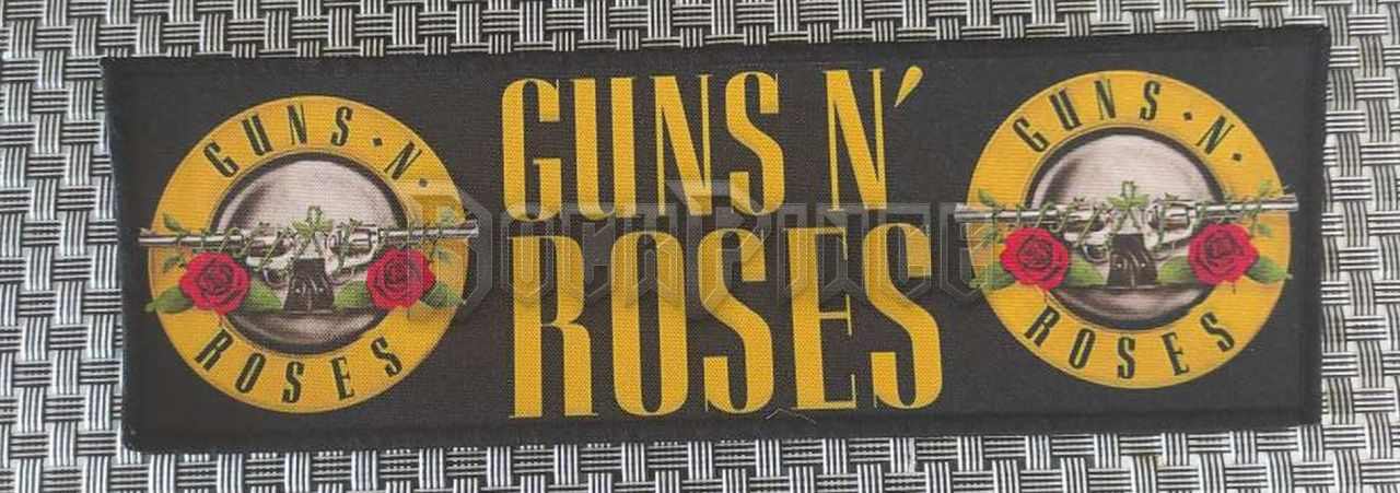GUNS N' ROSES - LOGO - Superstrip Back Patch - HÁTFELVARRÓ - 27 x 8,5 cm
