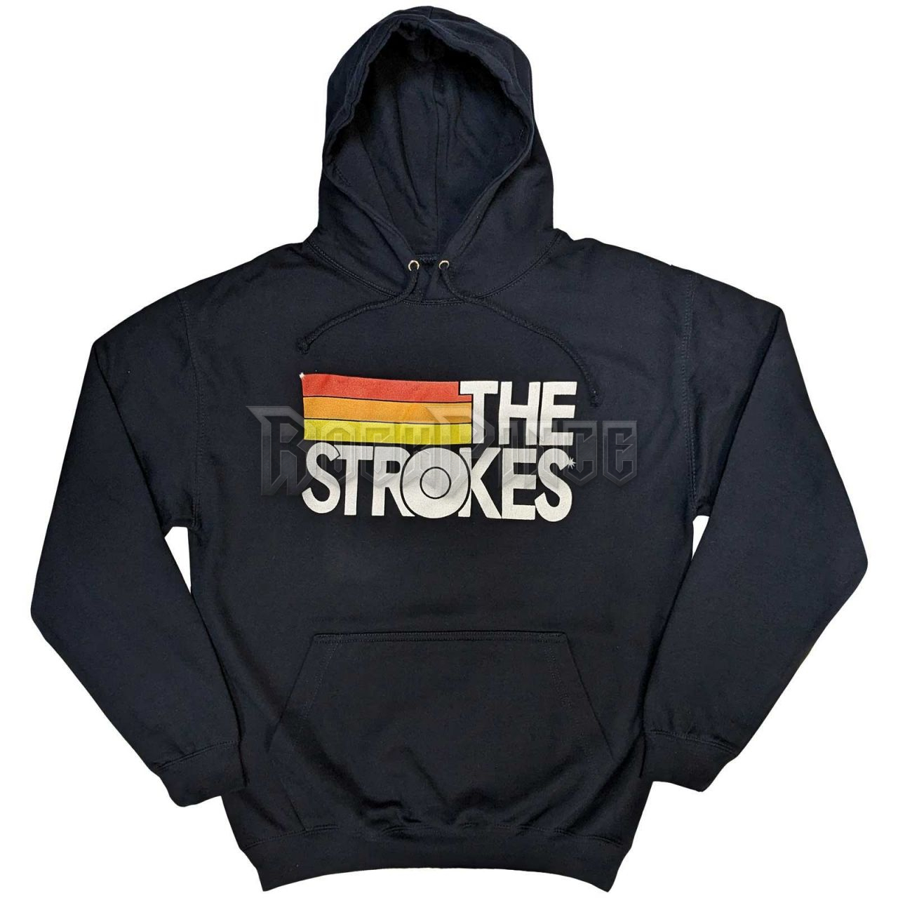 The Strokes - Logo & Stripes - unisex kapucnis pulóver - STROKHD09MN