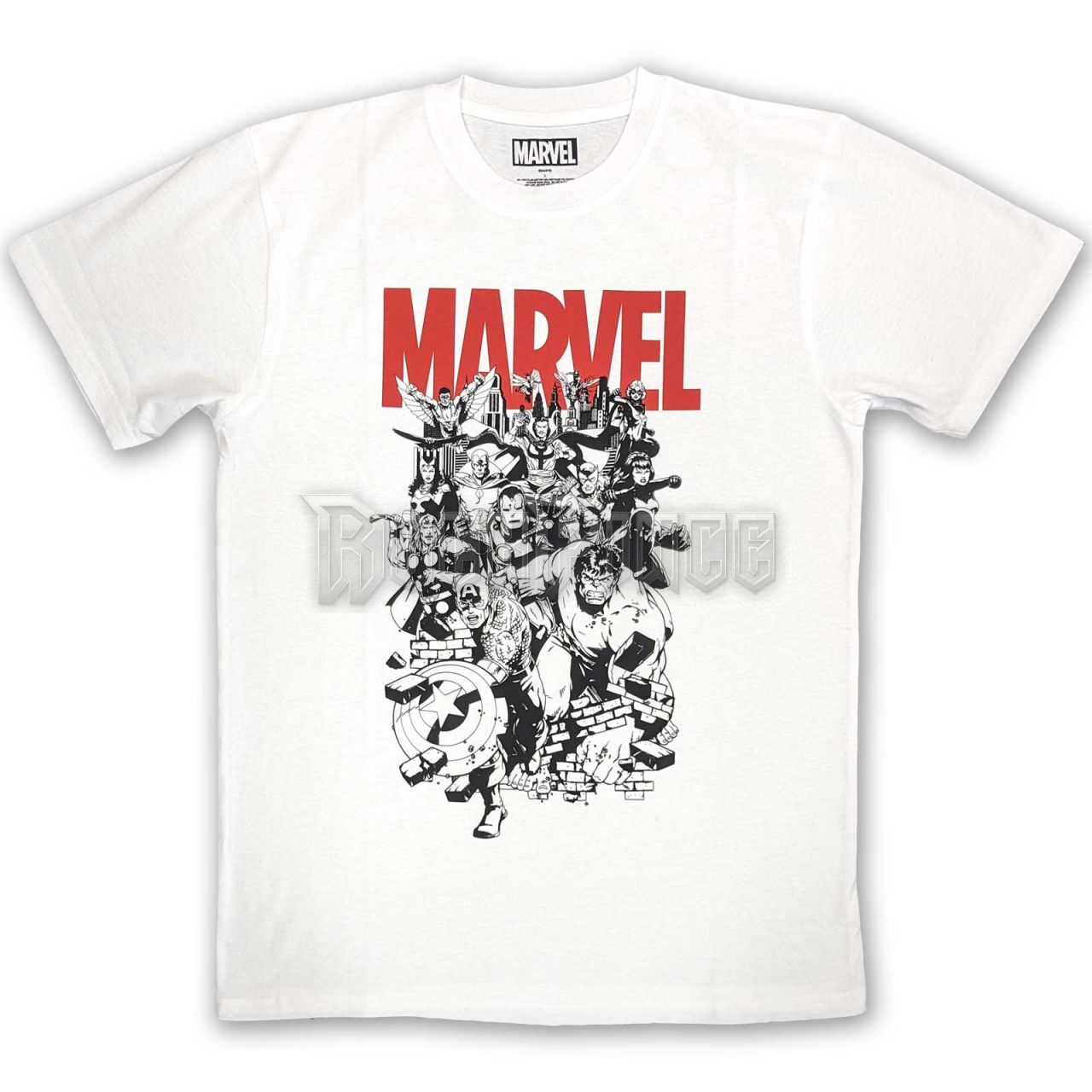 Marvel Comics - Black & White Characters - unisex póló - MARVTS83MW