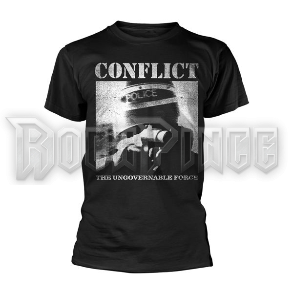 CONFLICT - THE UNGOVERNABLE FORCE (BLACK) - unisex póló - PH13353