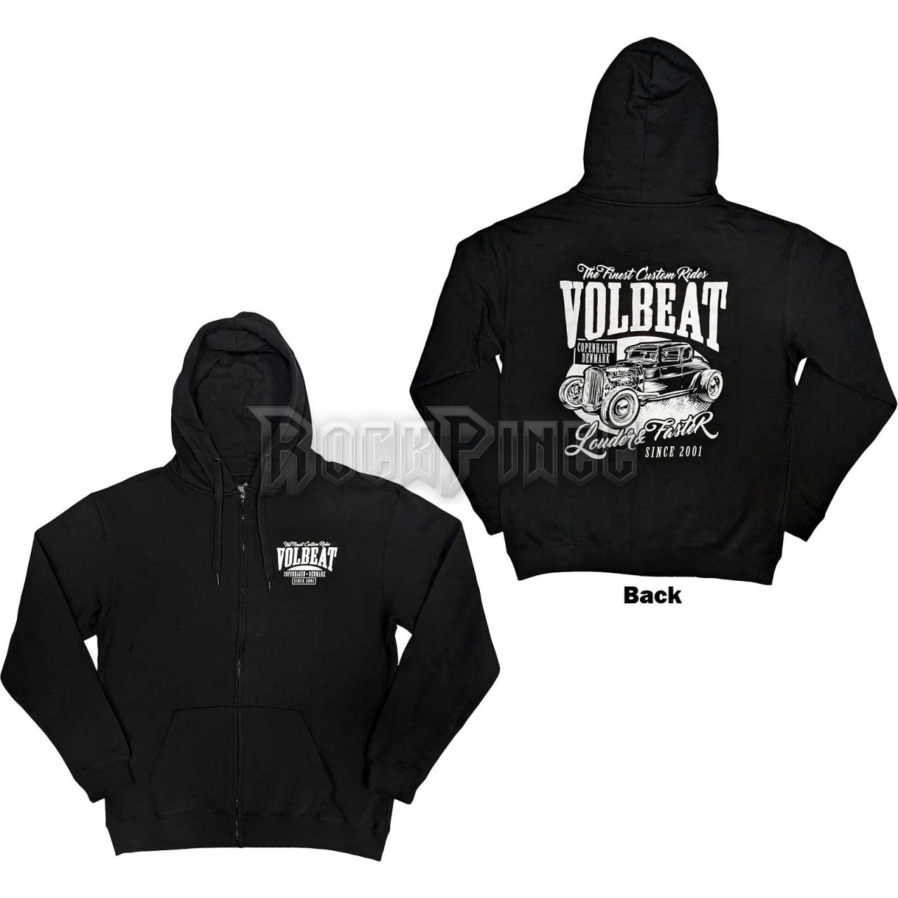 Volbeat - Louder and Faster - unisex cipzáras kapucnis pulóver - VOLZHD08MB