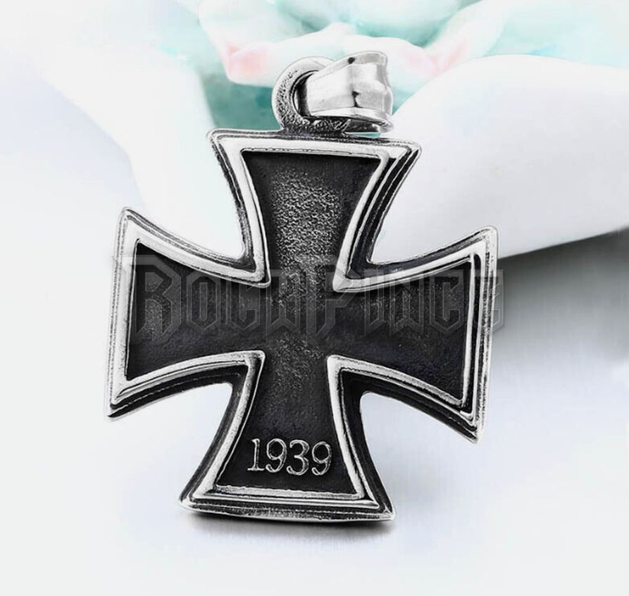 Black Iron Cross Swastika 1939 - acél medál