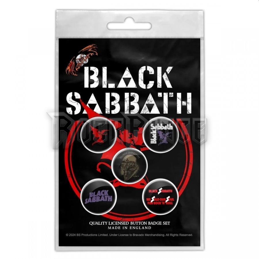 Black Sabbath - 5 db-os kitüző szett - BB114